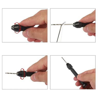 Manuaalinen työkalusarja Micro Twist Drill -poralla Musta