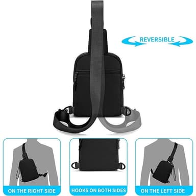 Outdoor Crossbody laukku Musta
