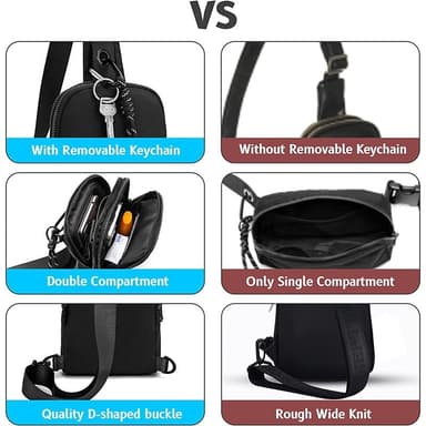 Outdoor Crossbody laukku Musta
