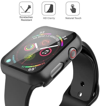 Näytönsuoja Apple Watch 4/5 (44 mm) karkaistu lasi, musta