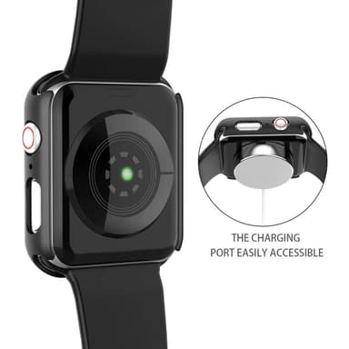Näytönsuoja Apple Watch 4/5 (44 mm) karkaistu lasi, musta