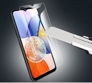 Karkaistu lasi näytönsuoja Samsung Galaxy A15:lle Läpinäkyvä