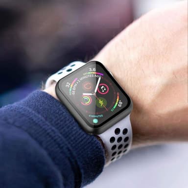 Näytönsuoja Apple Watch 4/5 (44 mm) karkaistu lasi, musta