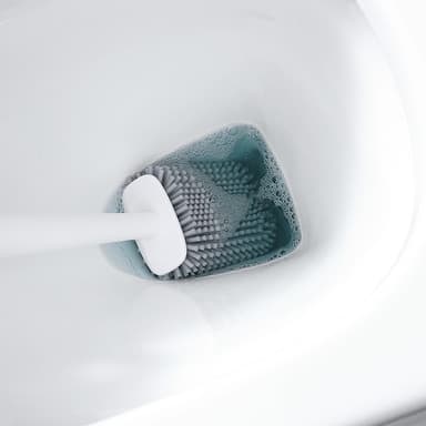 WC-harja säilytyskoukulla Valkoinen