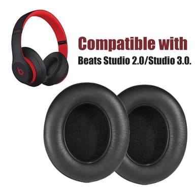 Lampaannahkaiset korvatyynyt Beats Studio 2.0/Studio 3.0 Musta