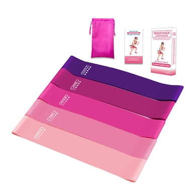 Harjoitusnauhat kotitreeniin 5 kpl Pink