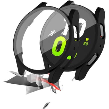 Suojakotelo Samsung Watch 7:lle sisäänrakennetulla näytönsuojalla Musta 40mm