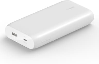 Belkin USB-C Power Bank 20K -varavirtalähde, 20 000 mAh, valkoinen