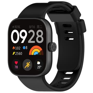 Silikoninen rannekoru Redmi Watch 4:lle Musta