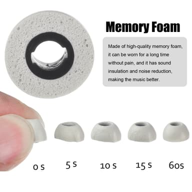Vaihtokorvakorvakkeet muistivaahdolla Samsung Galaxy Buds Prolle Harmaa
