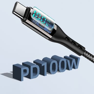 USB-C PD -pikalatauskaapeli 100 W Musta 3 m