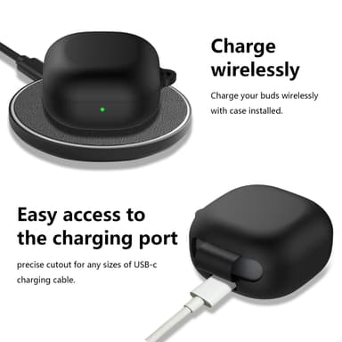 Suojaava silikonikotelo Samsung Buds Livelle Musta