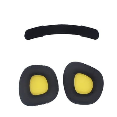 Korvattavat korvatyynyt ja sanka Corsair Void PRO/VOID ELITE:lle Musta + keltainen