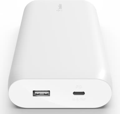 Belkin USB-C Power Bank 20K -varavirtalähde, 20 000 mAh, valkoinen