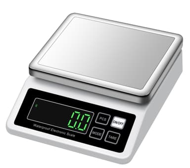 Elektroninen digitaalinen vaaka Valkoinen 10kg/0,1g