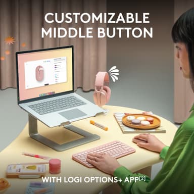 Logitech Pebble Mouse 2 M350s langaton hiiri (valkoinen)