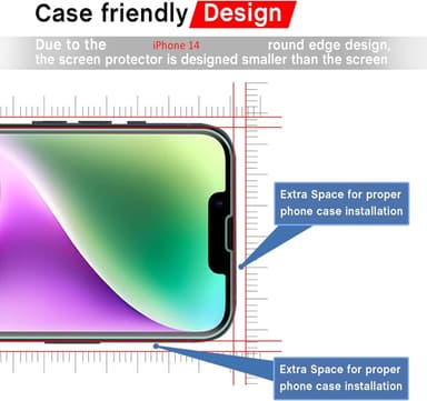 2.5D mobiilinäyttösuoja iPhone 14:lle, 2 kpl