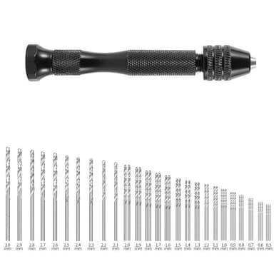 49 PC 0,5-3,0 mm nopea teräs miniporanteräsarja Musta