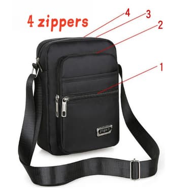 Nylon Crossbody laukku miehille Neljä vetoketjua