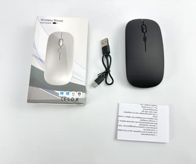 Langaton hiiri 2.4G - Hiljainen optinen tietokoneen hiiri Musta