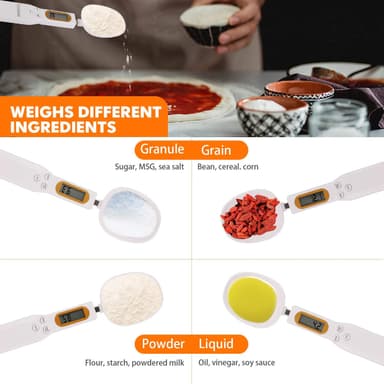 Digitaalinen lusikkavaaka 500 g / 0,1 g Valkoinen