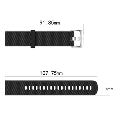 Garmin VivoActive 4S rannekoru silikoni Musta