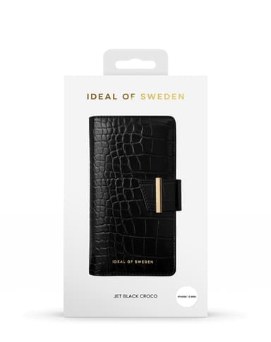 Cora Phone Wallet iPhone 13 Mini Jet Black Croco