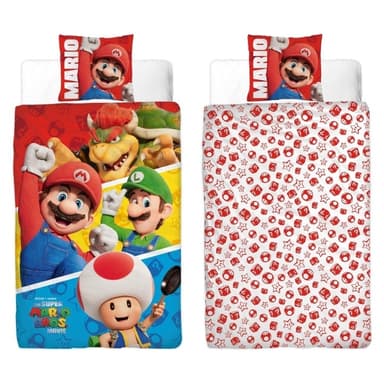 Super Mario Vuodevaatteet - aikuisten koko 140 x 200 cm - Super Mario (SMM003)