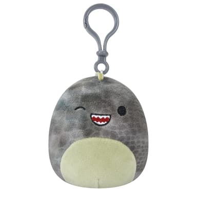 Squishmallows Asst 9 cm P15 Clip On - Xander vilkkuva harmaa T-Rex