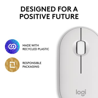 Logitech Pebble Mouse 2 M350s langaton hiiri (valkoinen)