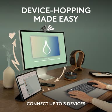 Logitech Pebble Mouse 2 M350s langaton hiiri (valkoinen)