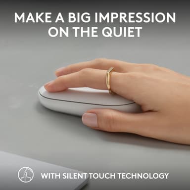 Logitech Pebble Mouse 2 M350s langaton hiiri (valkoinen)