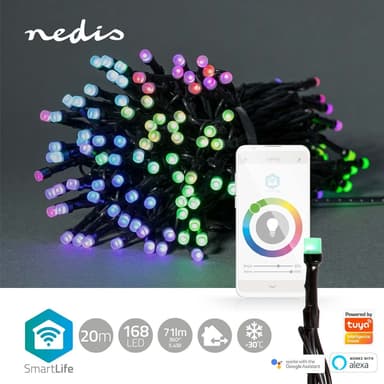 Nedis SmartLife Jouluvalot | Nauha | Wi-Fi | RGB | 168 LED's | 20.0 m | Android™ / IOS