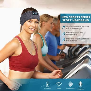 Bluetooth Sports Headband Sleep Headphones Music Eye Mask