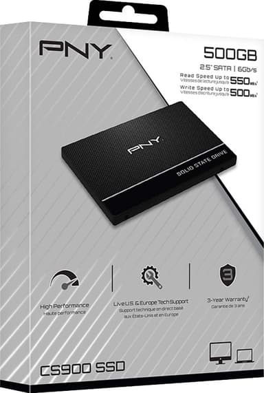 PNY CS900 2,5" SATA III SSD muisti (500 GB)