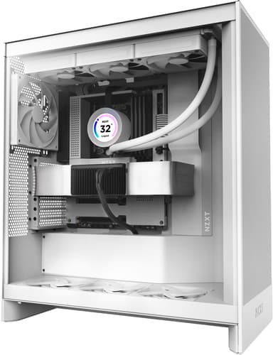NZXT H7 Flow (2024) keskitorninen PC-kotelo (valkoinen)