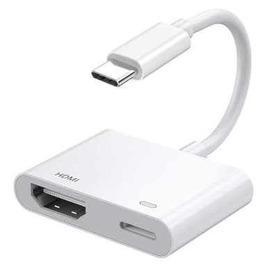 USB-C HDMI:ksi + USB-C korkean resoluution sovitin