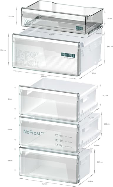 Siemens Jääkaappipakastimet KG36N2ICF