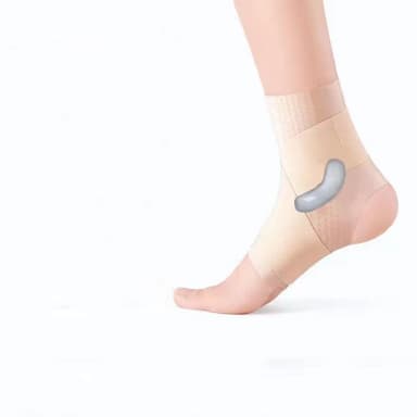Erittäin ohut nilkkatuki Beige L