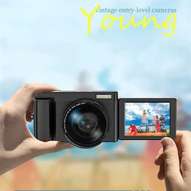 Digikamera 4K 48MP 3,0 tuumaa IPS kiinteä tarkennus Musta
