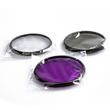 3-osainen linssisuodatinsarja UV CPL FLD 3-in-1 -suodatinlinssi DSLR-kameralle Musta 52 mm