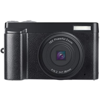 Digikamera 4K 48MP 3,0 tuumaa IPS kiinteä tarkennus Musta