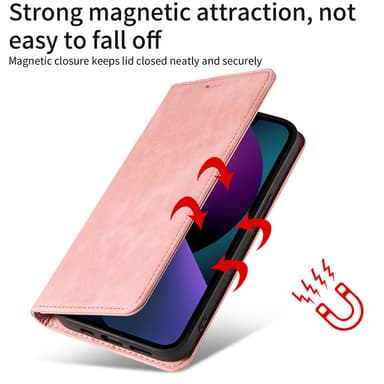 Magneettinen nahkakotelo Google Pixel 8 Prolle Vaaleanpunainen