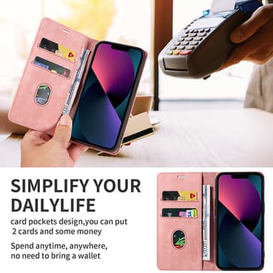 Magneettinen nahkakotelo Google Pixel 8 Prolle Vaaleanpunainen