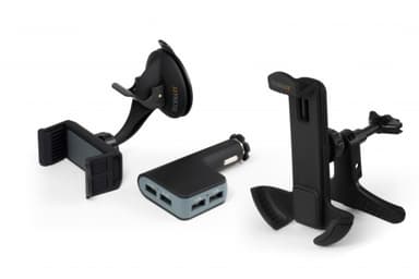 Technaxx autoteline älypuhelimille + autolaturi 4x USB-portilla (TE08)