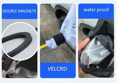 Magneettinen vedenpitävä suoja sähköautojen latauspistorasioihin Hopea