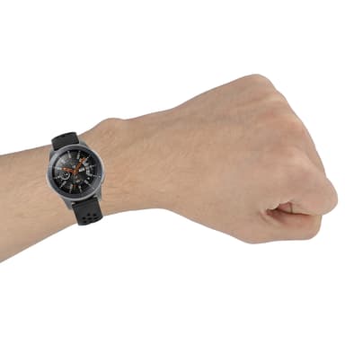 Yksivärinen urheilurannekellon ranneke Samsung Galaxy Watchiin 20 mm Musta