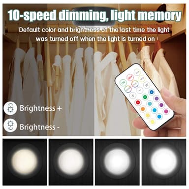 LED-kohdevalot 4 kpl 13 värillä, himmentimellä ja kaukosäätimellä