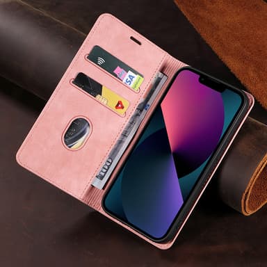 Magneettinen nahkakotelo Google Pixel 8 Prolle Vaaleanpunainen