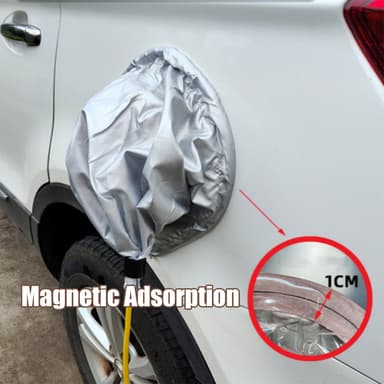 Magneettinen vedenpitävä suoja sähköautojen latauspistorasioihin Hopea